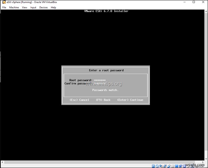 วิธีการติดตั้ง VMware ESXi บน VirtualBox