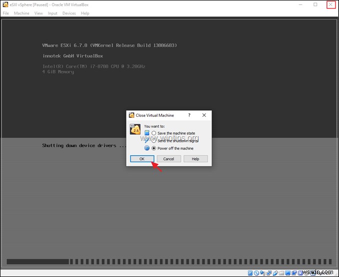 วิธีการติดตั้ง VMware ESXi บน VirtualBox