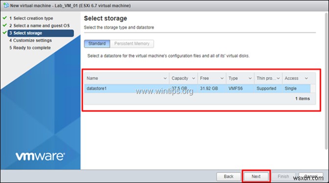 วิธีสร้างเครื่องเสมือนบน vSphere Hypervisor ESXi 6.7 