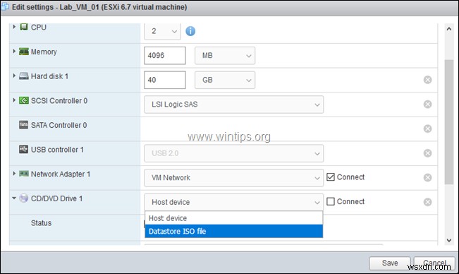 วิธีสร้างเครื่องเสมือนบน vSphere Hypervisor ESXi 6.7 