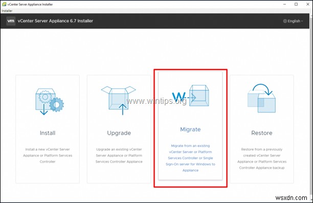 วิธีการย้ายเซิร์ฟเวอร์ VMware vCenter บน Windows ไปยัง VCSA 6.7