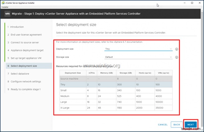 วิธีการย้ายเซิร์ฟเวอร์ VMware vCenter บน Windows ไปยัง VCSA 6.7