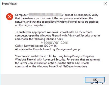 แก้ไข:ไม่สามารถเชื่อมต่อคอมพิวเตอร์ คุณต้องเปิดใช้งานการเข้าถึงเครือข่าย COM+ ในไฟร์วอลล์ Windows