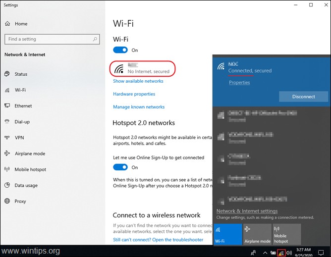 แก้ไข:เชื่อมต่อ Wi-Fi แต่ไม่มีอินเทอร์เน็ตใน Windows 10 (แก้ไขแล้ว)