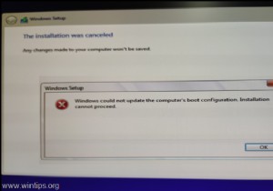การแก้ไข:Windows ไม่สามารถอัปเดตการกำหนดค่าการบูตคอมพิวเตอร์ได้ (แก้ไขแล้ว)