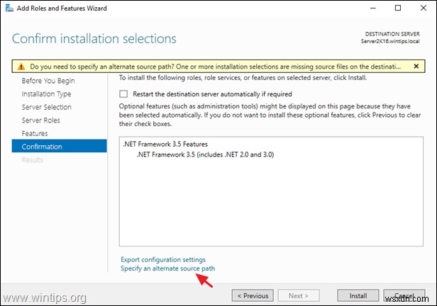 แก้ไข:NET Framework 3.5 0xc004000d ติดตั้งข้อผิดพลาดบนเซิร์ฟเวอร์ 2016 (แก้ไขแล้ว)