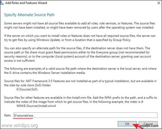 แก้ไข:NET Framework 3.5 0xc004000d ติดตั้งข้อผิดพลาดบนเซิร์ฟเวอร์ 2016 (แก้ไขแล้ว)