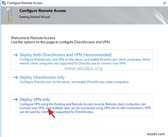 วิธีตั้งค่าเซิร์ฟเวอร์ VPN บน Windows Server 2016 (PPTP)