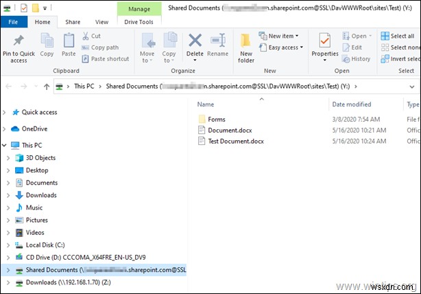 วิธีการ MAP SharePoint เป็นไดรฟ์เครือข่ายใน File Explorer บน Windows 
