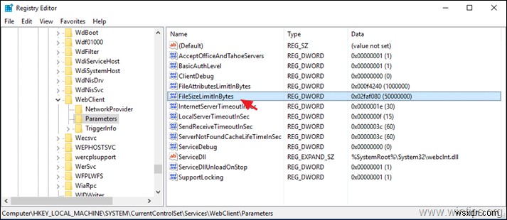 การแก้ไข:บริการ WebClient หายไปในเซิร์ฟเวอร์ 2016/2012 (แก้ไขข้อผิดพลาด 0x80070043:Windows ไม่สามารถเข้าถึงไซต์ SharePoint) 