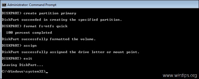 วิธีการฟอร์แมตฮาร์ดไดรฟ์จาก Command Prompt หรือ DISKPART 