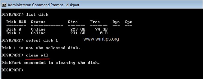 วิธีการฟอร์แมตฮาร์ดไดรฟ์จาก Command Prompt หรือ DISKPART 