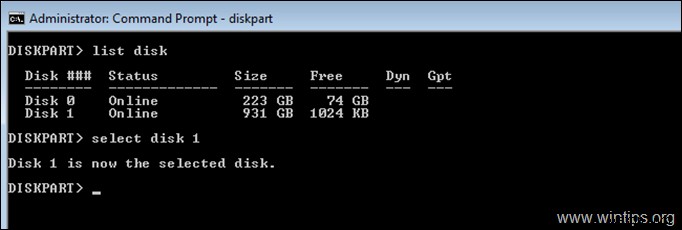 วิธีการฟอร์แมตฮาร์ดไดรฟ์จาก Command Prompt หรือ DISKPART 