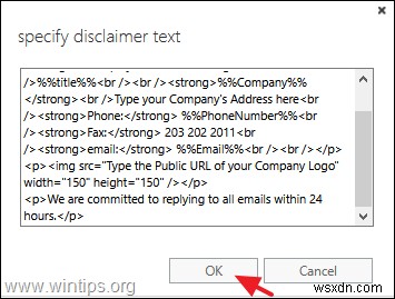 วิธีตั้งค่าลายเซ็นอีเมลทั่วทั้งบริษัทใน Office 365 Exchange Online 