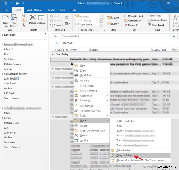 วิธีถ่ายโอนอีเมล IMAP หรือ POP3 ไปยัง Office 365 โดยใช้ Outlook 