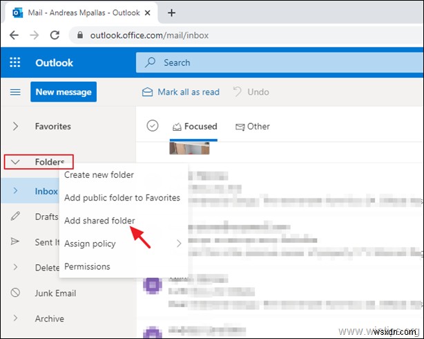 วิธีการเพิ่มกล่องจดหมายที่แชร์ใน Outlook และ Outlook Web App