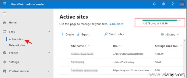 วิธีการดูโฟลเดอร์ SharePoint Online และขนาดไฟล์