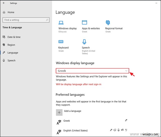 แก้ไข:Windows 10 แสดงภาษาไม่เปลี่ยนแปลง (แก้ไขแล้ว)