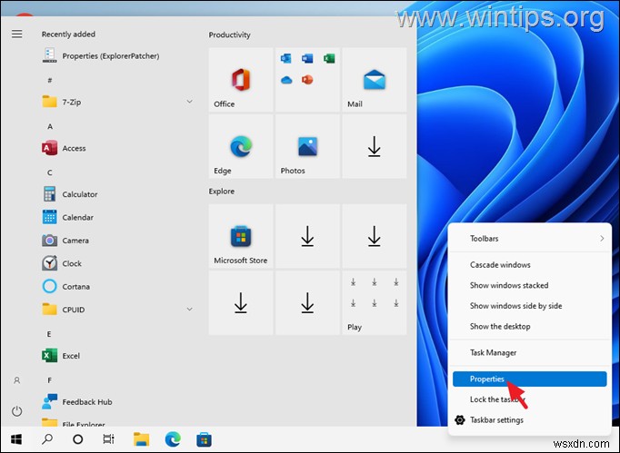 วิธีรับเมนูเริ่มของ Windows 10 แบบคลาสสิกใน Windows 11