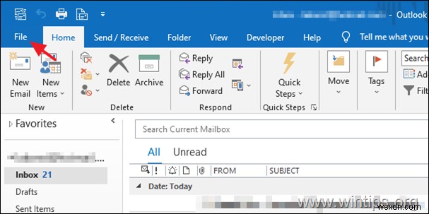 วิธีเปลี่ยนการตั้งค่าอีเมลใน Outlook 2019 หรือเวอร์ชันเก่ากว่า