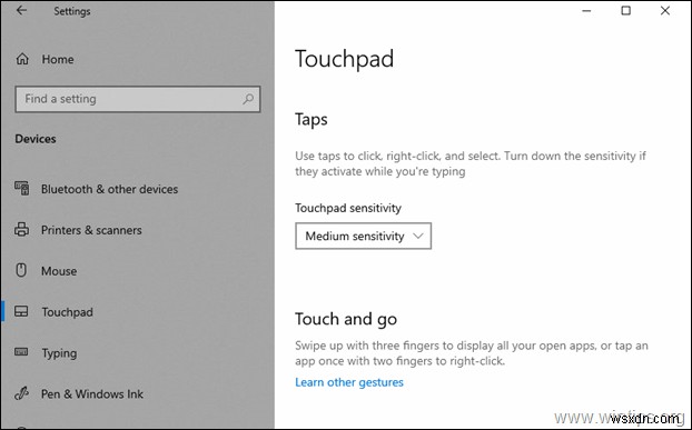 การแก้ไข:การตั้งค่าทัชแพดหายไปใน Windows 10