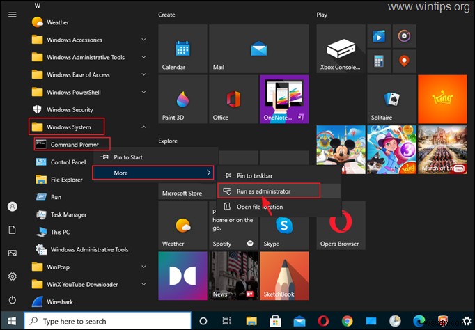 วิธีเรียกใช้ CMD ในฐานะผู้ดูแลระบบใน Windows 10