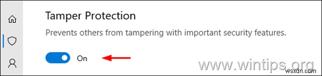 วิธีปิดการใช้งาน Tamper Protection Security บน Windows 10