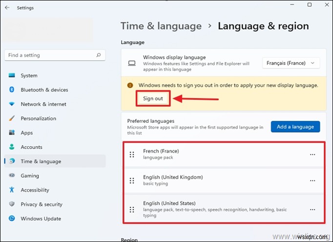 วิธีการเปลี่ยนภาษาที่แสดงของ Windows 11