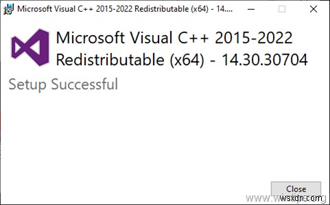 วิธีการติดตั้งไลบรารีรันไทม์ Visual C++ 2015