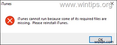 แก้ไข:ไฟล์ที่จำเป็นของ iTunes หายไปและไม่สามารถทำงานได้ (แก้ไขแล้ว)
