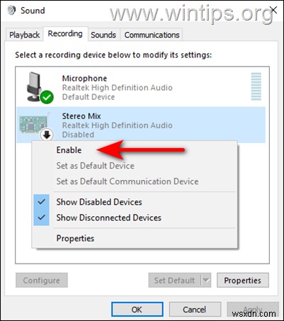 วิธีเปิดใช้งาน Stereo Mix หากไม่แสดงเป็นอุปกรณ์บันทึกใน Windows 11/10