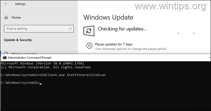 วิธีเรียกใช้ Windows Update จาก Command Prompt หรือ PowerShell ใน Windows 10/11 และเซิร์ฟเวอร์ 2016/2019