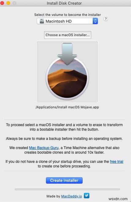 วิธีการสร้างตัวติดตั้ง MacOS บน USB Stick