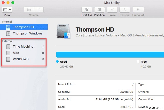 วิธีแบ่งพาร์ติชันฮาร์ดไดรฟ์ภายนอกหรือภายในใน OS X