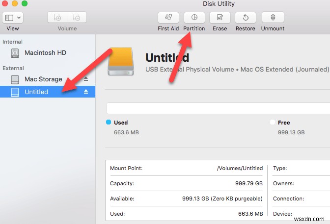 วิธีแบ่งพาร์ติชันฮาร์ดไดรฟ์ภายนอกหรือภายในใน OS X