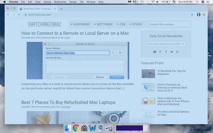 วิธีถ่ายภาพหน้าจอบน Mac OS ด้วยแป้นพิมพ์ลัด 