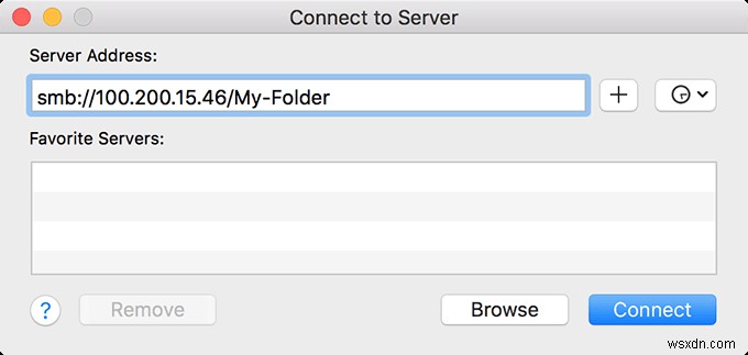 วิธีเชื่อมต่อกับเซิร์ฟเวอร์ระยะไกลหรือเซิร์ฟเวอร์ท้องถิ่นบน Mac