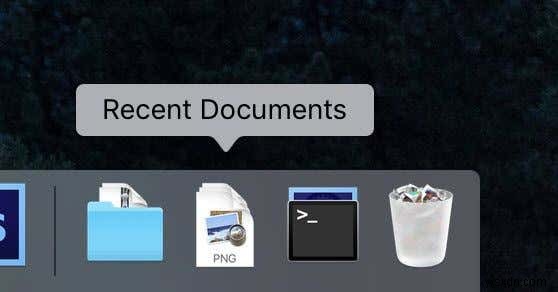 วิธีเข้าถึงรายการล่าสุดจาก MacOS Dock