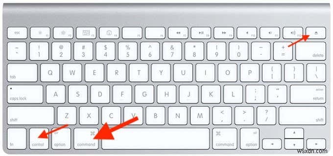 แป้นพิมพ์ลัดสำหรับ Mac เมื่อ Mac ของคุณค้าง