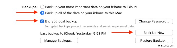 วิธีสำรองข้อมูล iPhone ของคุณบน Mac