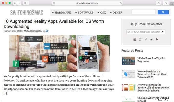 บันทึกเว็บเพจ Safari ไปยังหน้าจอหลักของ iPhone/iPad