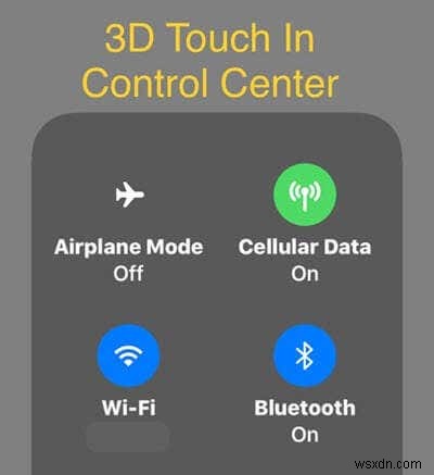 ทางลัด iOS:การใช้ 3D Touch ในศูนย์ควบคุม