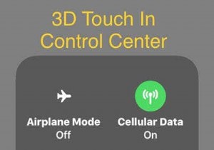 ทางลัด iOS:การใช้ 3D Touch ในศูนย์ควบคุม