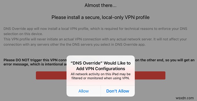 ใช้เซิร์ฟเวอร์ DNS ที่กำหนดเองบน Cellular ใน iOS พร้อมการแทนที่ DNS
