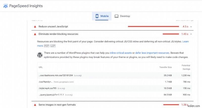 วิธีกำจัดทรัพยากรการบล็อกการแสดงผลบน WordPress (CSS + Javascript)