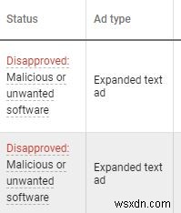 Google ระงับโฆษณาของคุณเนื่องจากมัลแวร์และซอฟต์แวร์ที่ไม่ต้องการ