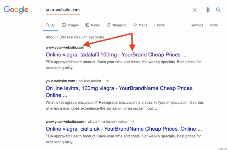 WordPress Pharma Hack:วิธีแก้ไข Google Viagra Hack และผลลัพธ์สแปม