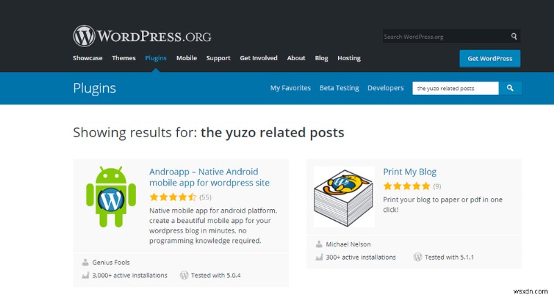 ปลั๊กอินโพสต์ที่เกี่ยวข้องกับ Yuzo ใช้ประโยชน์ใน WordPress