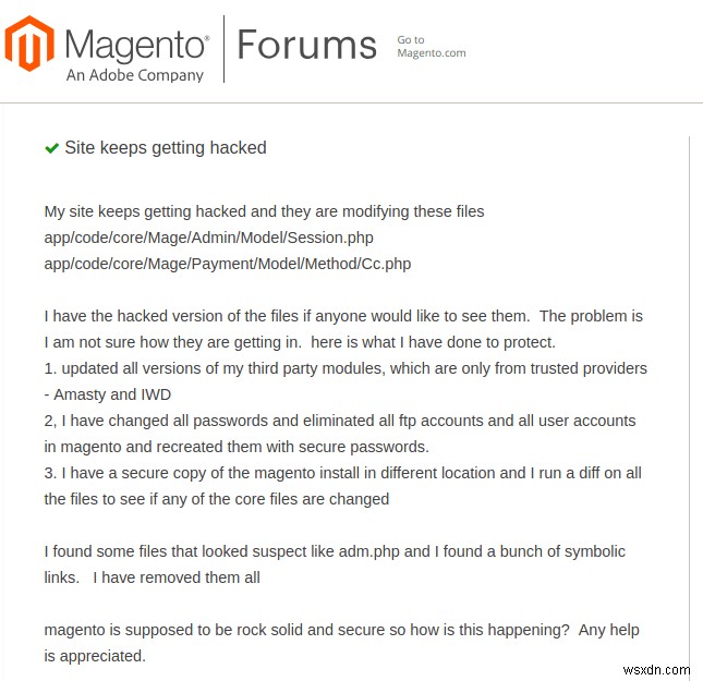 แผงการดูแลระบบ Magento ถูกแฮ็ก – สาเหตุ อาการ และการแก้ไข