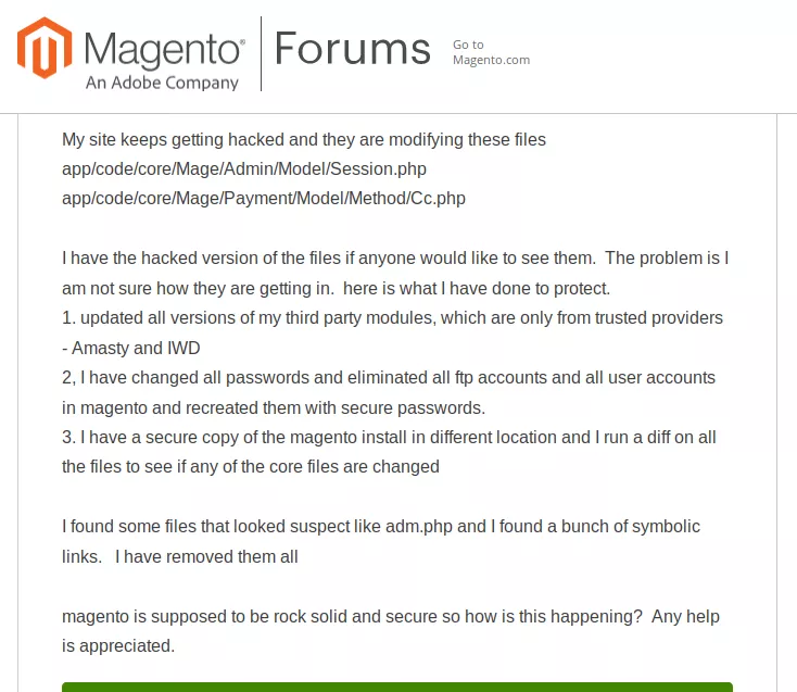 Magento Hacked:คู่มือฉบับสมบูรณ์สำหรับการกำจัด Magento Malware